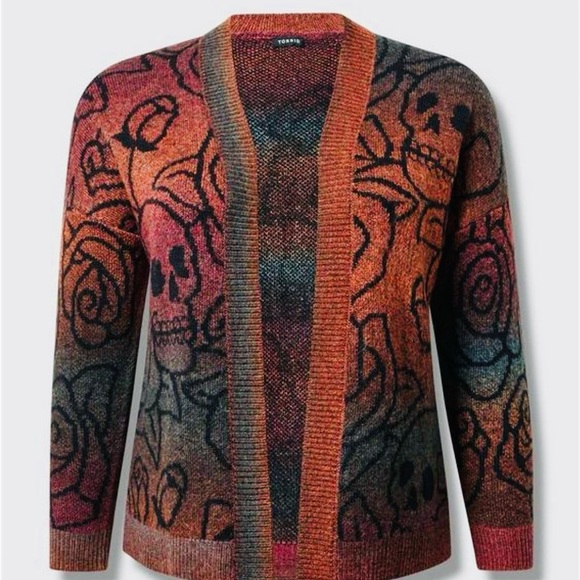 Space Dye Oversize Open Front
Skull Cardigan - Picture 4 of 11